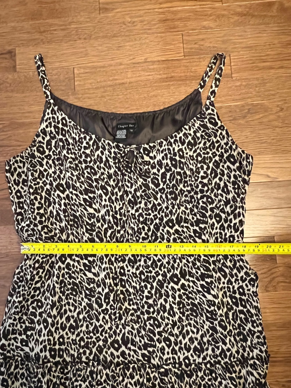 Chapter Leopard Print Midi Slip Dress - Black & Cream - Picture 7 of 8